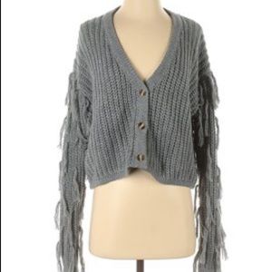 Hayden M/L Gray Flocked Cardigan